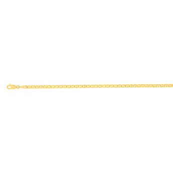 9ct Yellow Gold Silverfilled Anchor 80 Gauge 19cm Bracelet