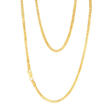 Load image into Gallery viewer, 9ct Yellow Gold Silverfilled Box 45cm Chain