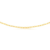 9ct Yellow Gold Silver Filled Small Paperclip 60cm Chain
