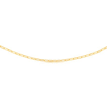 Load image into Gallery viewer, 9ct Yellow Gold Silverfilled Small Paperclip 70cm Chain