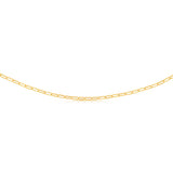 9ct Yellow Gold Silverfilled Small Paperclip 70cm Chain