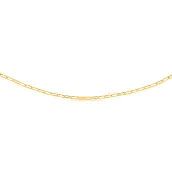 9ct Yellow Gold Silverfilled Small Paperclip 70cm Chain