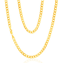 Load image into Gallery viewer, 9ct Yellow Gold Copperfilled Curb 150 Gauge 60cm Chain