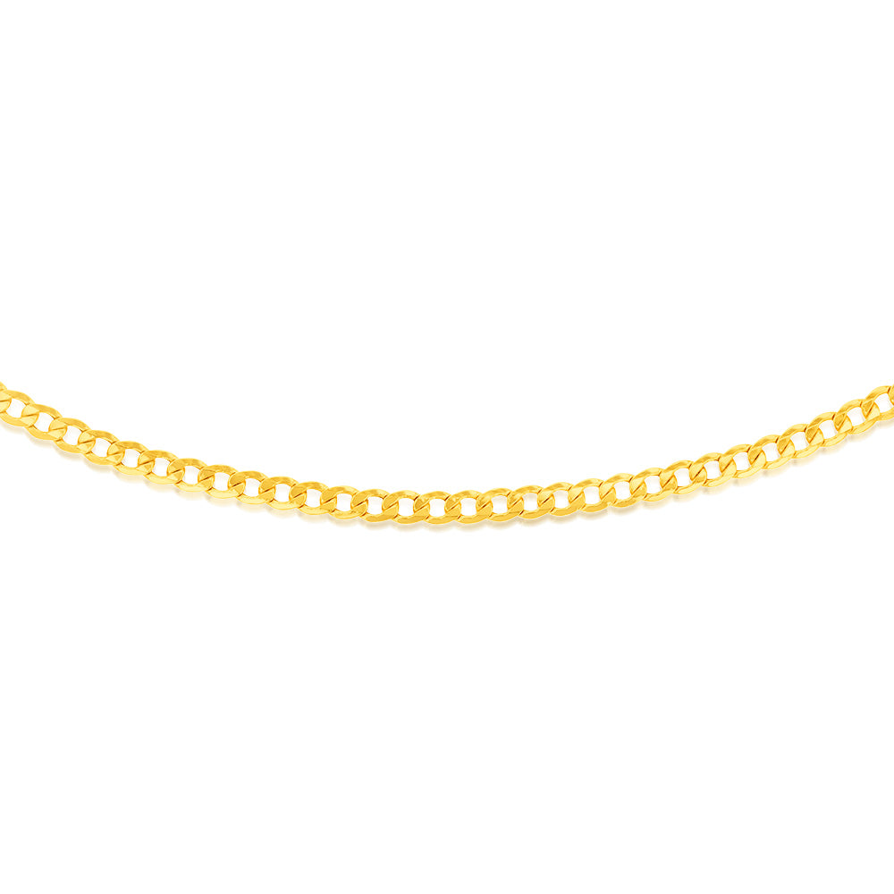 9ct Yellow Gold Copperfilled Curb 150 Gauge 60cm Chain