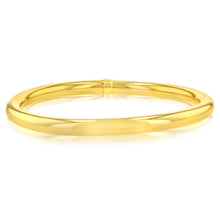 Load image into Gallery viewer, 9ct Yellow Gold Silverfilled Plain Golf 65mm Bangle
