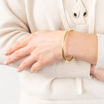 9ct Yellow Gold Silverfilled Plain Golf 65mm Bangle