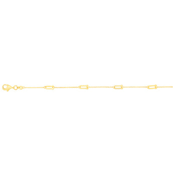 9ct Yellow Gold Silverfilled Fancy 19cm Bracelet
