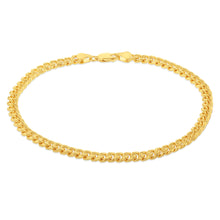 Load image into Gallery viewer, 9ct Yellow Gold Silverfilled 120 Gauge 21cm Bracelet