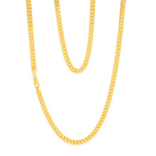 Load image into Gallery viewer, 9ct Yellow Gold Silverfilled 120 Gauge 55cm Chain