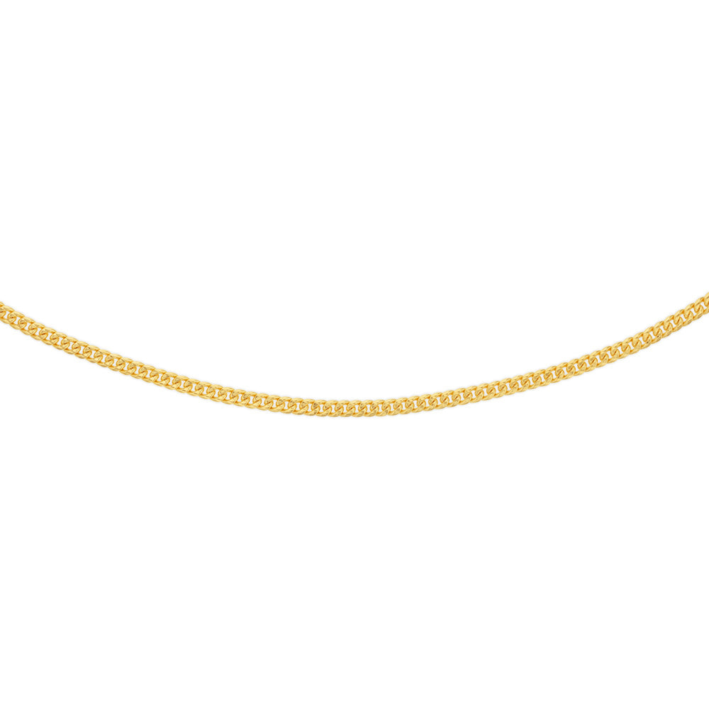 9ct Yellow Gold Silverfilled 120 Gauge 55cm Chain