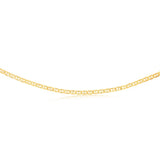 9ct Yellow Gold Silver Filled Anchor 120 Gauge 60cm Chain