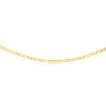 9ct Yellow Gold Silver Filled Anchor 120 Gauge 60cm Chain