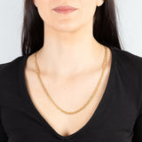 9ct Yellow Gold Silver Filled Anchor 120 Gauge 60cm Chain