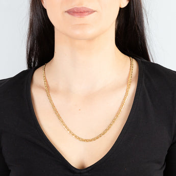 9ct Yellow Gold Silver Filled Anchor 120 Gauge 60cm Chain