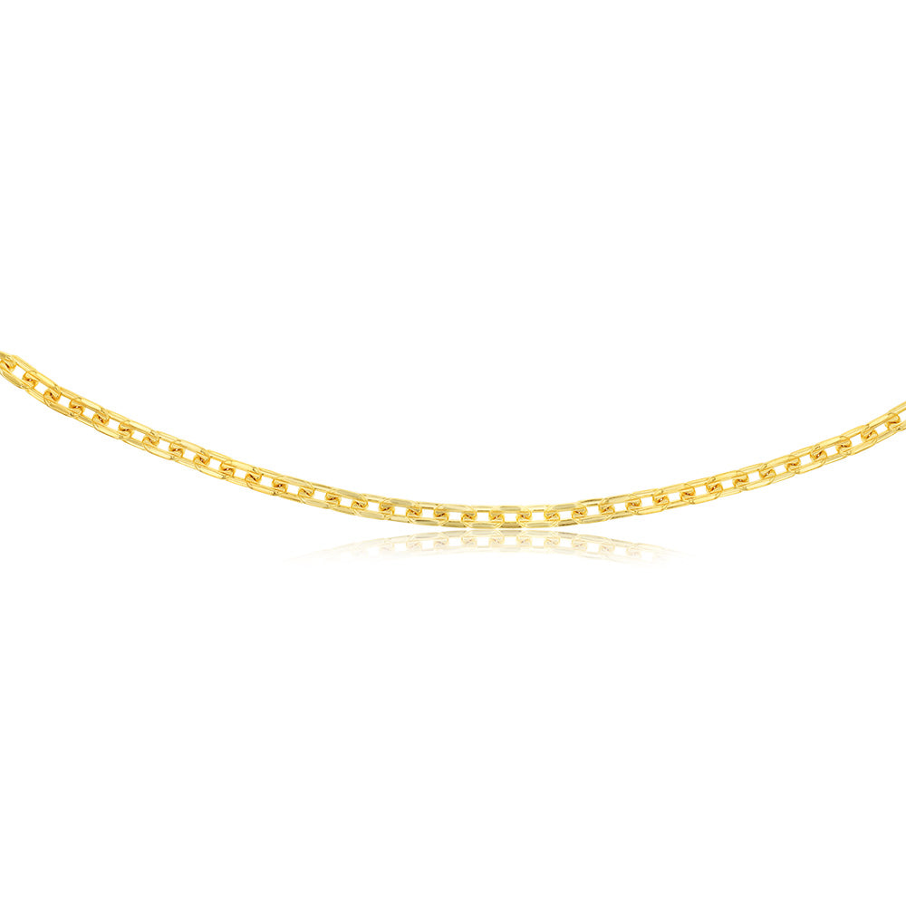 9ct Yellow Gold Silverfilled 160Gauge 45cm Chain
