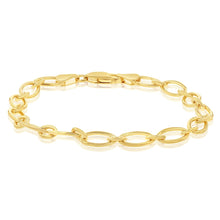 Load image into Gallery viewer, 9ct Yellow Gold Silverfilled 120 Gauge 19cm Bracelet