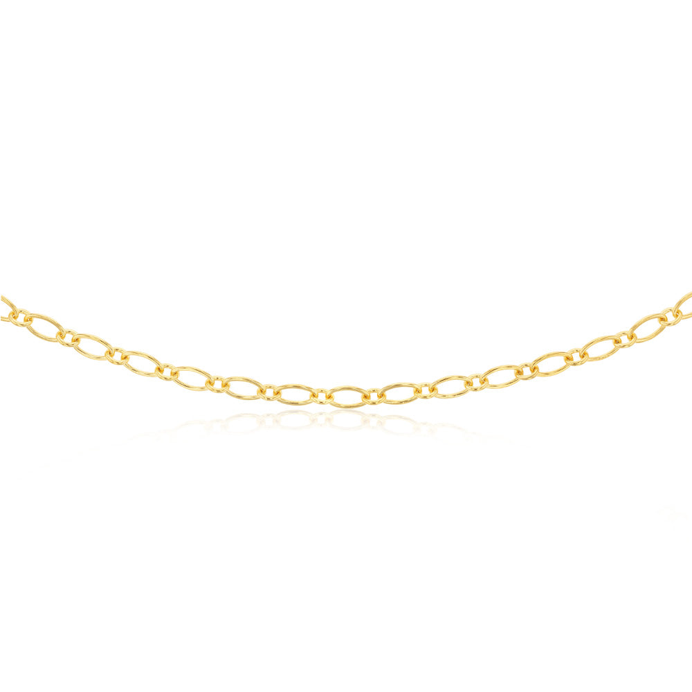 9ct Yellow Gold Silverfilled 120 Gauge 45cm Chain