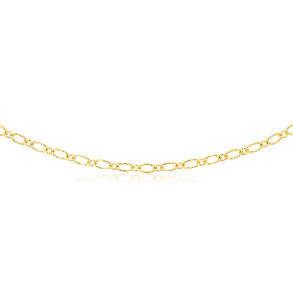 9ct Yellow Gold Silverfilled 120 Gauge 45cm Chain