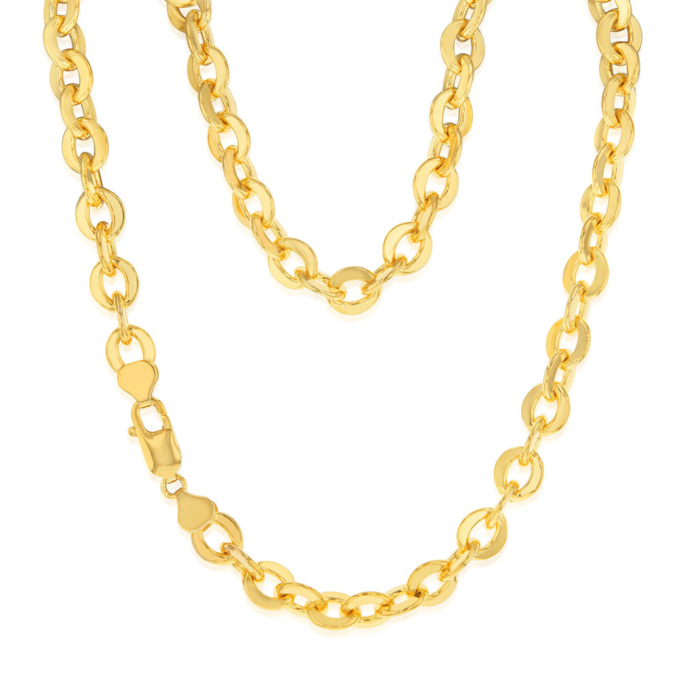 9ct Yellow Gold Silverfilled 200Gauge 45cm Chain