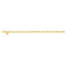 Load image into Gallery viewer, 9ct Yellow Gold Silverfilled Diamond Cut Paperclip 19cm Bracelet