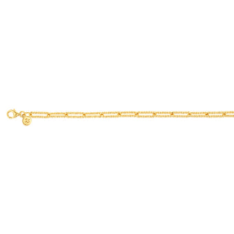 9ct Yellow Gold Silverfilled Diamond Cut Paperclip 19cm Bracelet
