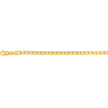 Load image into Gallery viewer, 9ct Yellow Gold Silverfilled 160 Gauge Fancy 19cm Bracelet