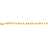 9ct Yellow Gold Silverfilled 160 Gauge Fancy 19cm Bracelet