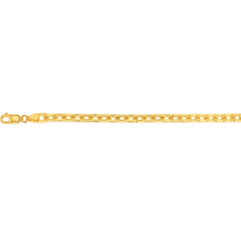 9ct Yellow Gold Silverfilled 160 Gauge Fancy 19cm Bracelet
