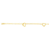 9ct Yellow Gold Silverfilled 65 Gauge Curb 25cm Anklet