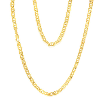 9ct Yellow Gold Silver Filled 150 Gauge Anchor 55cm Chain