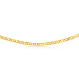 9ct Yellow Gold Silver Filled 150 Gauge Anchor 55cm Chain