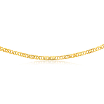 9ct Yellow Gold Silver Filled 150 Gauge Anchor 55cm Chain