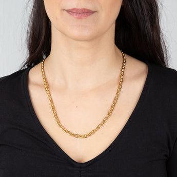 9ct Yellow Gold Silver Filled 150 Gauge Anchor 55cm Chain