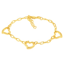 Load image into Gallery viewer, 9ct Yellow Gold Silverfilled 65 Gauge Fancy 16cm Bracelet
