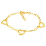 9ct Yellow Gold Silverfilled 65 Gauge Fancy 16cm Bracelet