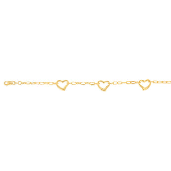 9ct Yellow Gold Silverfilled 65 Gauge Fancy 16cm Bracelet