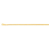 9ct Yellow Gold Silverfilled 80 Gauge Curb 19cm Bracelet