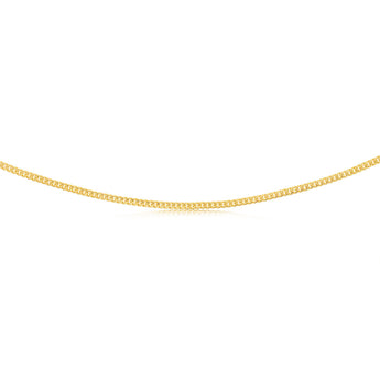 9ct Yellow Gold Silver Filled 80 Gauge Curb 45cm Chain