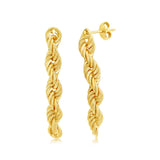 9ct Yellow Gold Silver Filled Knotted Drop Earrings