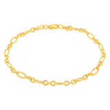 9ct Yellow Gold Silverfilled 80 Gauge 19cm Bracelet