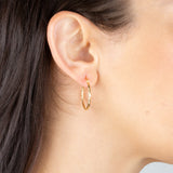 9ct Yellow Gold Silver Filled Fancy Twisted 20mm Earrings
