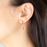 9ct Yellow Gold Silver Filled Fancy Diamond Shape Earrings