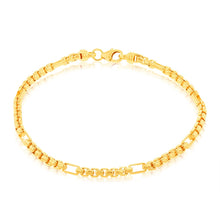 Load image into Gallery viewer, 9ct Yellow Gold Silverfilled 55Gauge Fancy 19cm Bracelet