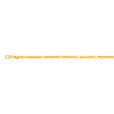 9ct Yellow Gold Silverfilled 55Gauge Fancy 19cm Bracelet