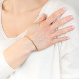 9ct Yellow Gold Silverfilled 55Gauge Fancy 19cm Bracelet