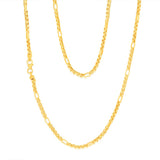 9ct Yellow Gold Silver Filled 55 Gauge Fancy 50cm Chain