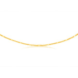 9ct Yellow Gold Silver Filled 55 Gauge Fancy 50cm Chain