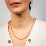 9ct Yellow Gold Silver Filled 55 Gauge Fancy 50cm Chain