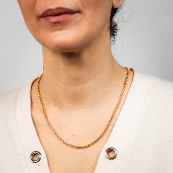 9ct Yellow Gold Silver Filled 55 Gauge Fancy 50cm Chain