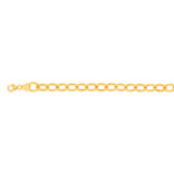 9ct Yellow Gold Silverfilled Fancy Patterned 19cm Belcher Bracelet